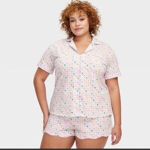 ROLLER RABBIT TARGET  Multicolor HEARTS Print Pajama Set